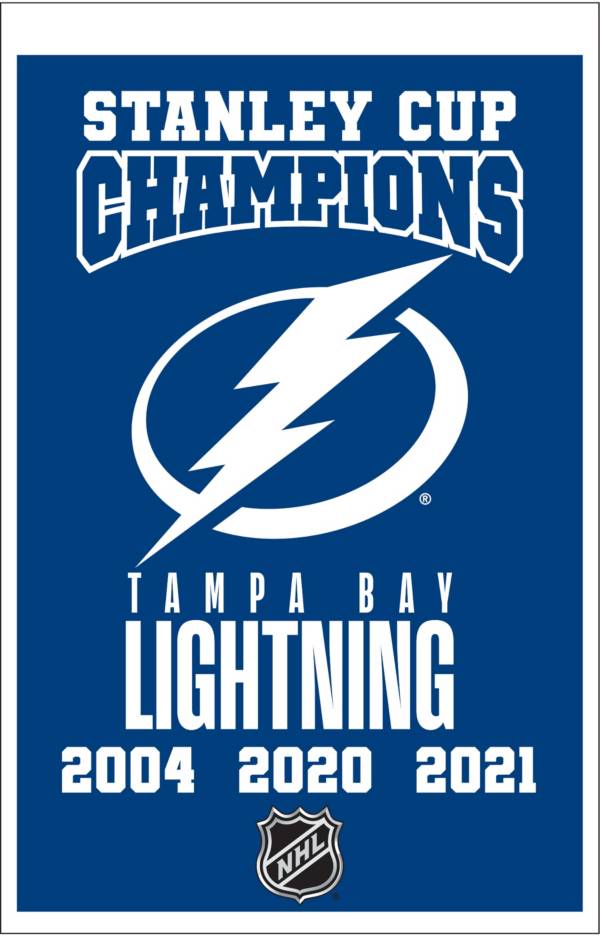 Winning Streak Sports 2021 Stanley Cup Champions Tampa Bay Lightning Champs Banner