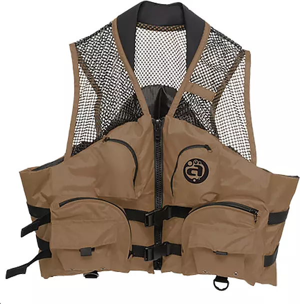 Airhead Deluxe Mesh Top Fishing Vest, 2XL/3XL, Bark