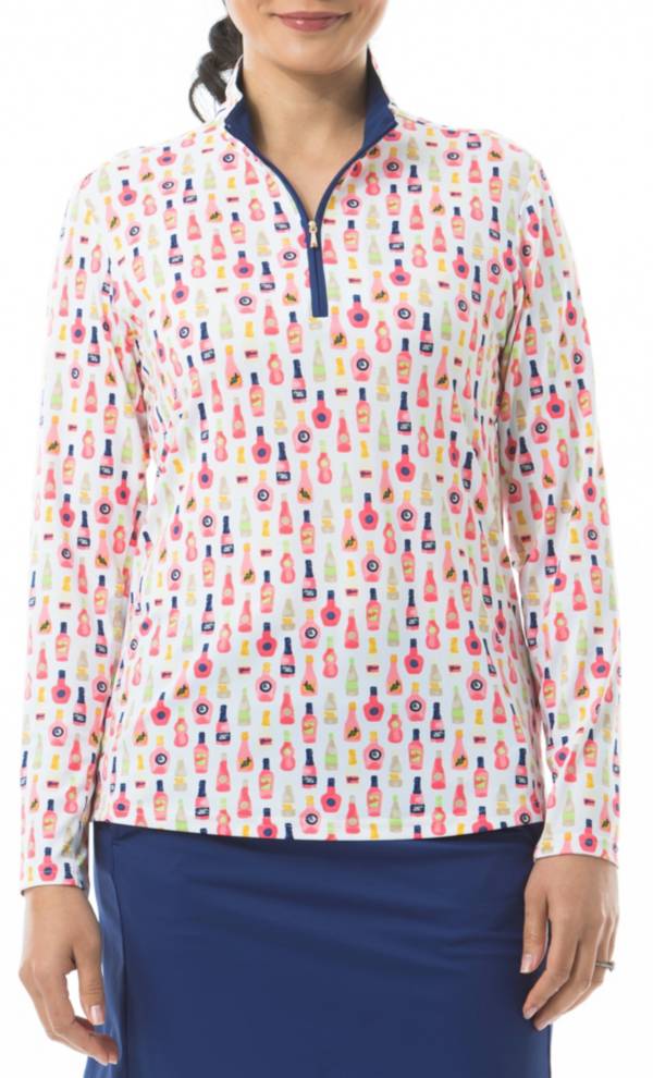 San Soleil Women's SolShine Mock Neck Long Sleeve Golf Shirt DICK'S Sporting Goods