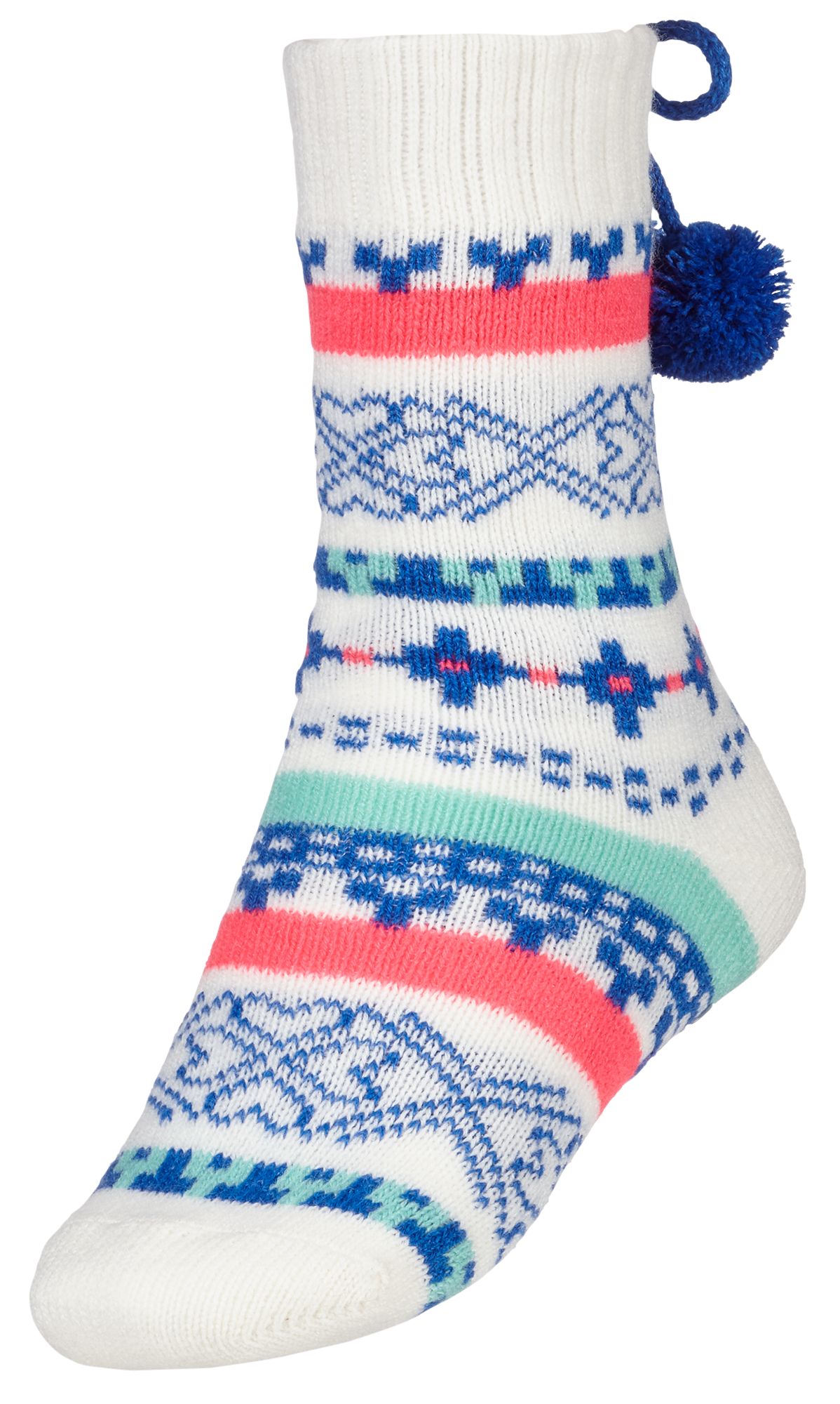 Northeast Outfitters Youth Cozy Cabin Nordic Heart Pom-Pom Crew Socks product image
