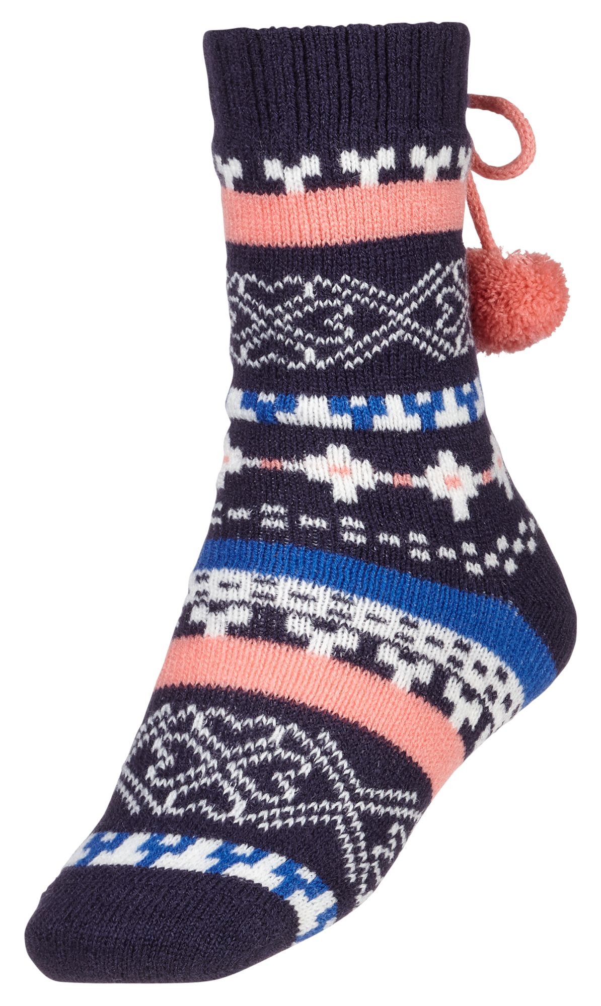 Northeast Outfitters Youth Cozy Cabin Nordic Heart Pom-Pom Crew Socks product image