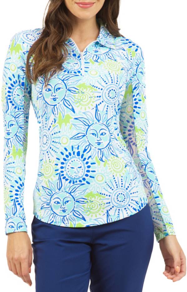 IBKUL Women's Sunny Day Long Sleeve Golf Polo