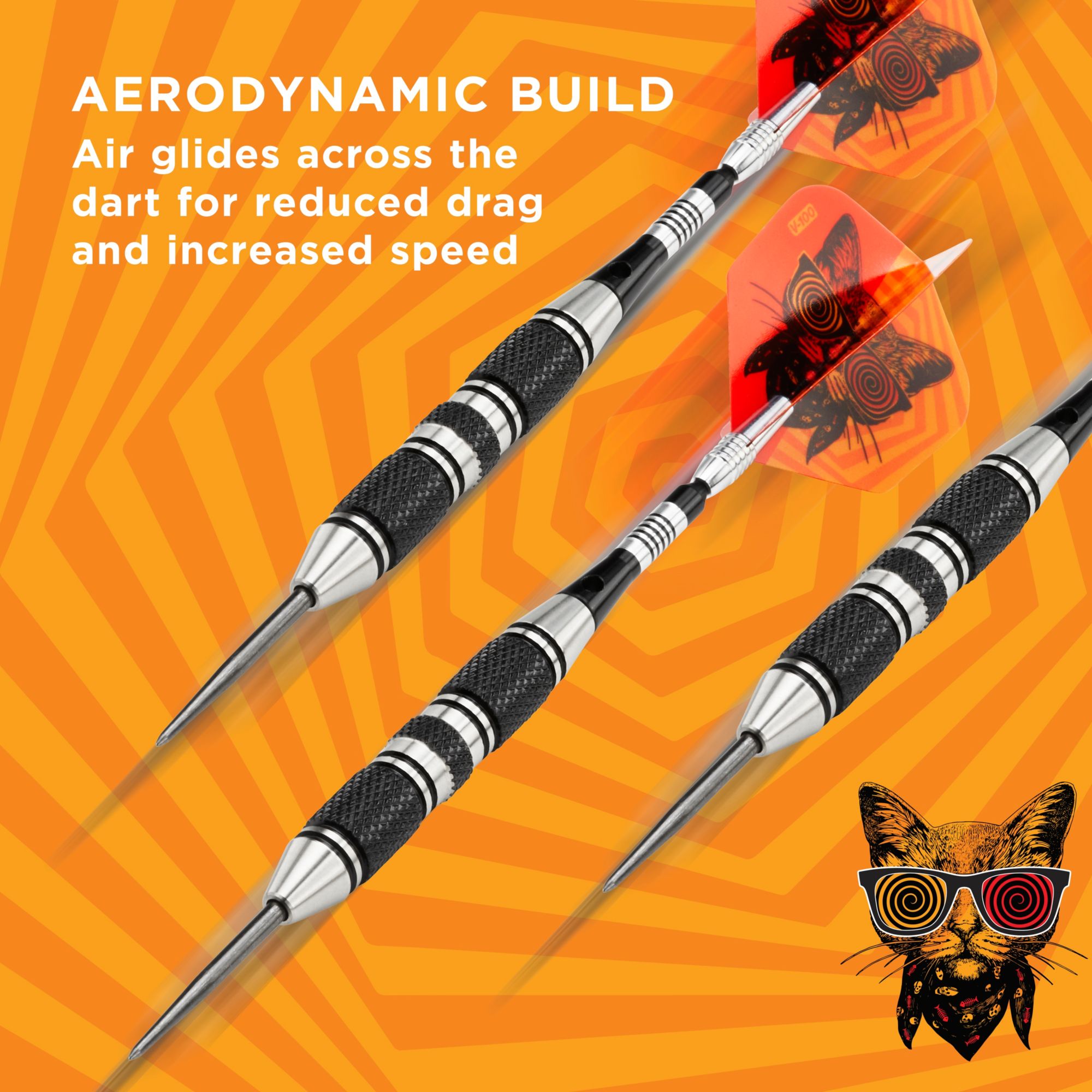 Viper Freak 22g Three Knurled Rings Barrel Steel Tip Darts product image