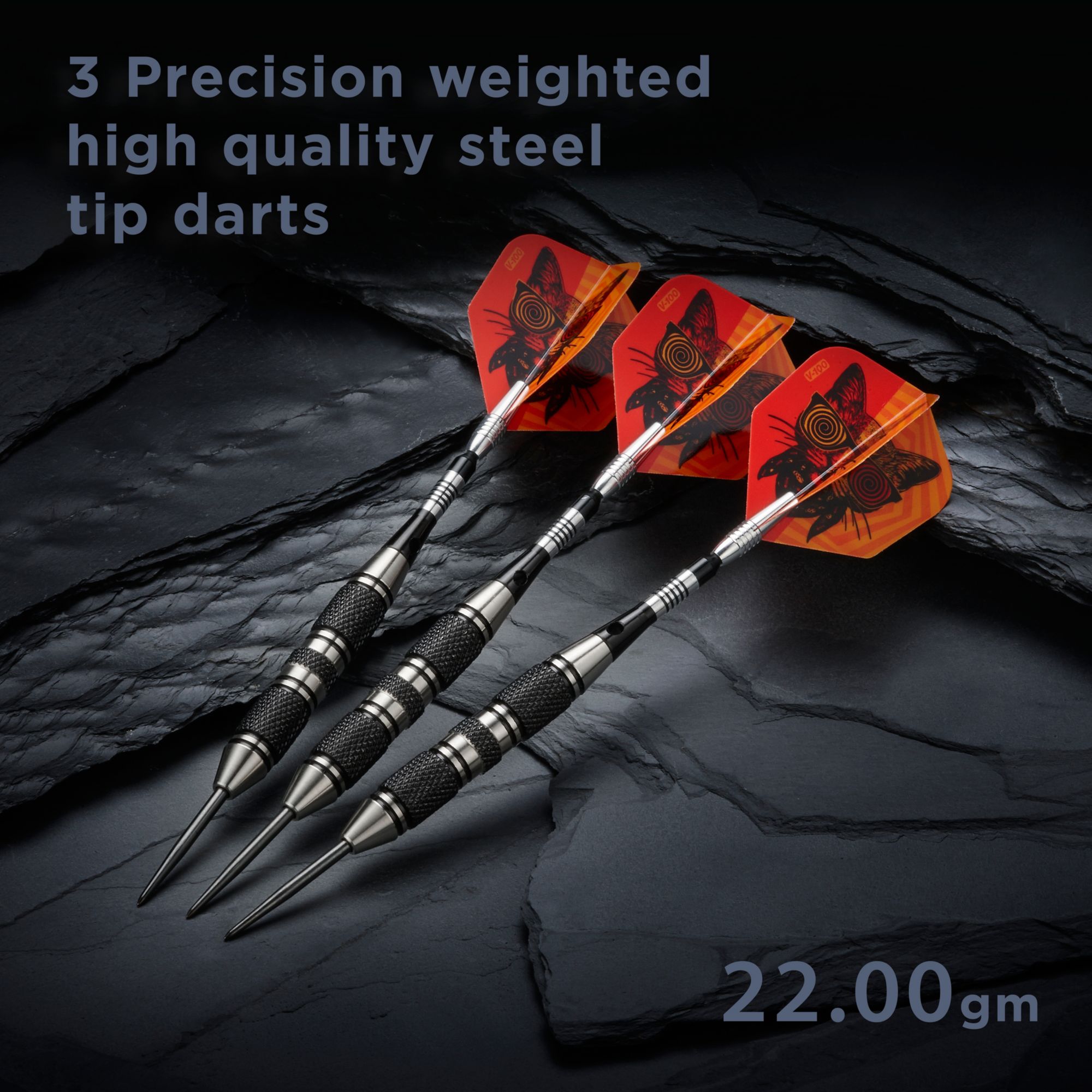 Viper Freak 22g Three Knurled Rings Barrel Steel Tip Darts product image