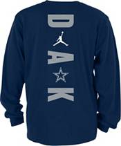 Jordan x Dak Men's Dallas Cowboys Vertical Navy Long Sleeve T-Shirt product image