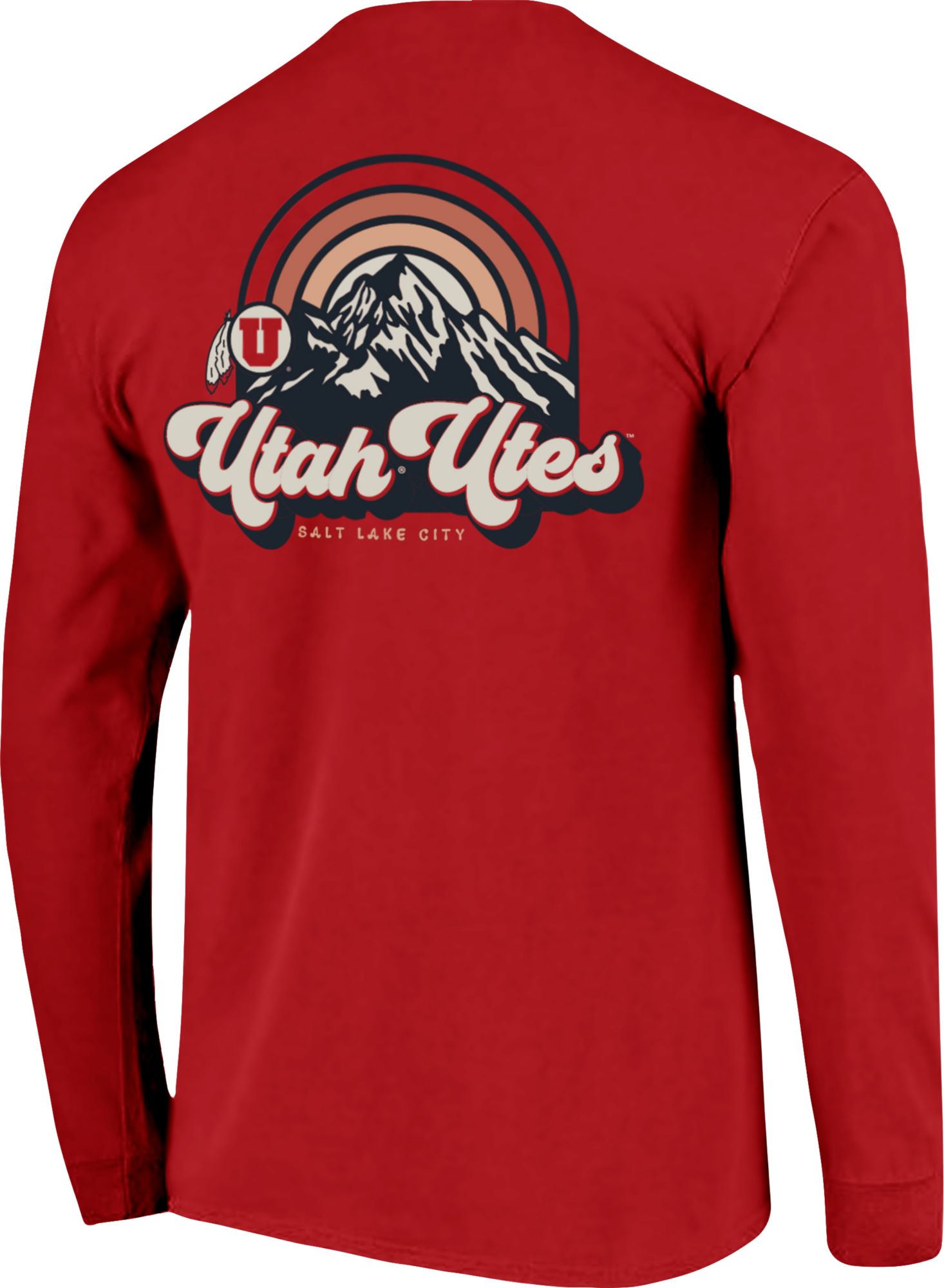 Image One Men's Utah Utes Crimson Hyperlocal Long Sleeve T-Shirt product image