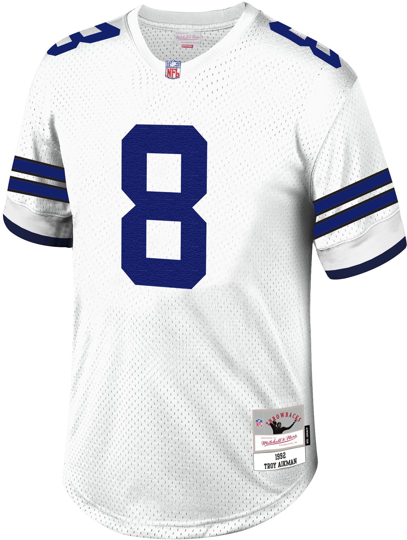Mitchell & Ness Men's Dallas Cowboys Troy Aikman #9 White 1992 Game Jersey product image