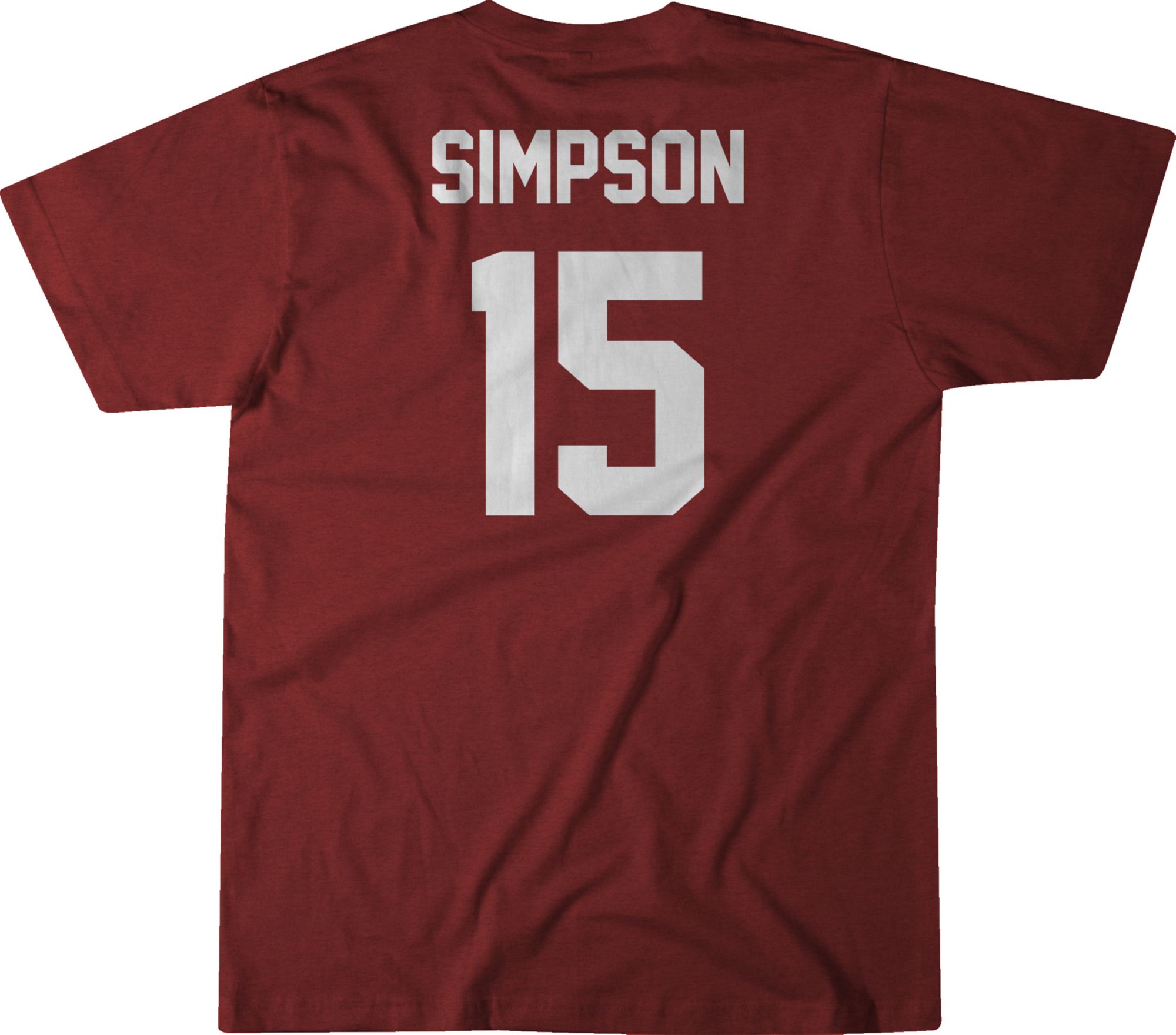 BreakingT Men's Alabama Crimson Tide Ty Simpson #15 Red T-Shirt product image