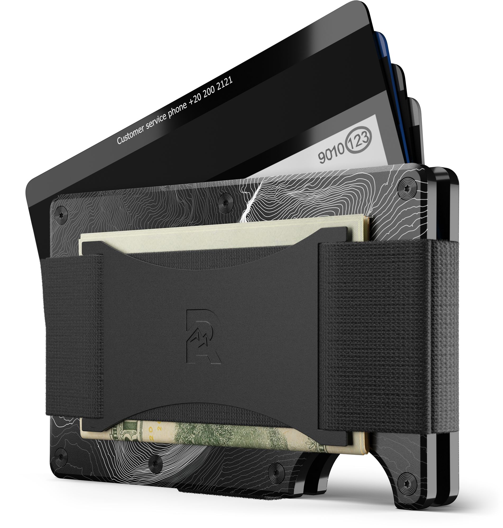 The Ridge Topographic Half Dome Wallet with Cash Strap and Money Clip product image