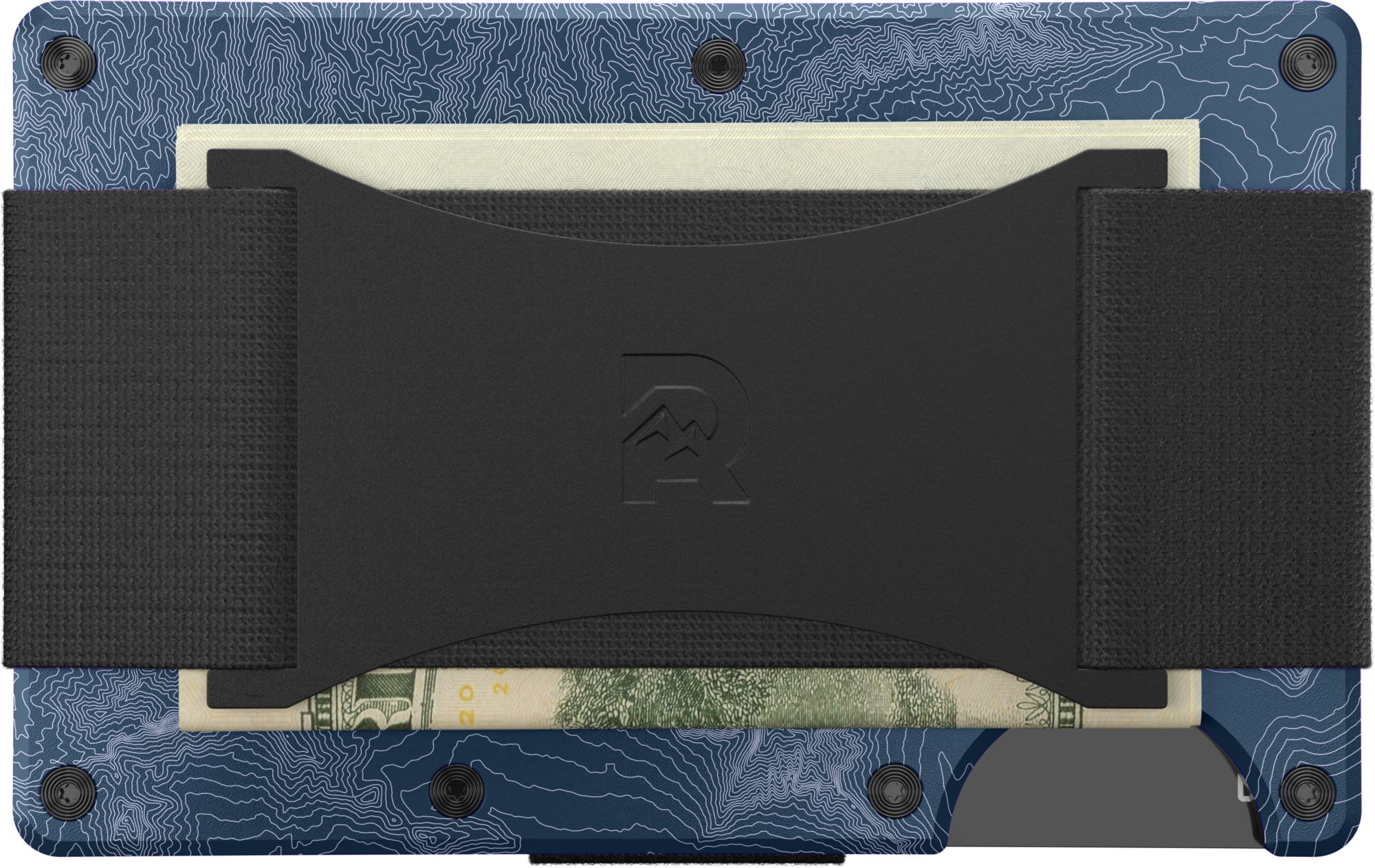 Ridge Wallet Topographic North Shore Wallet with Cash Strap and Money Clip product image