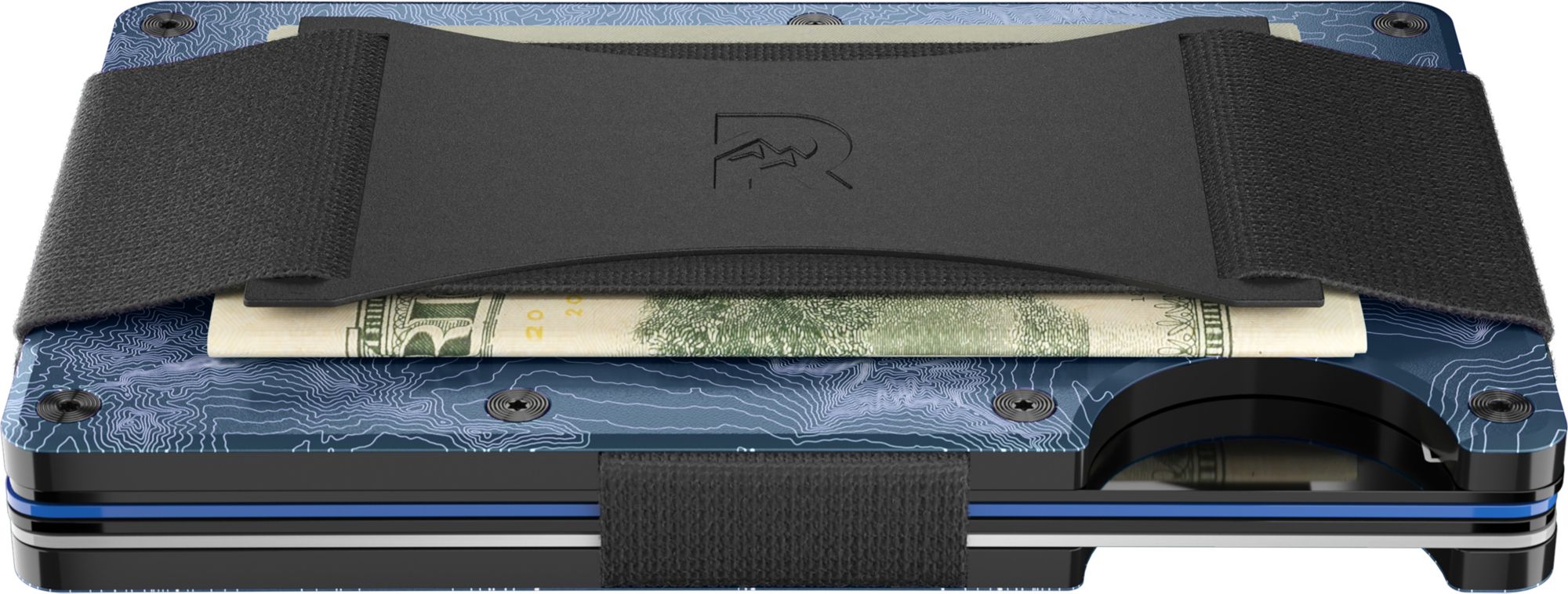 Ridge Wallet Topographic North Shore Wallet with Cash Strap and Money Clip product image