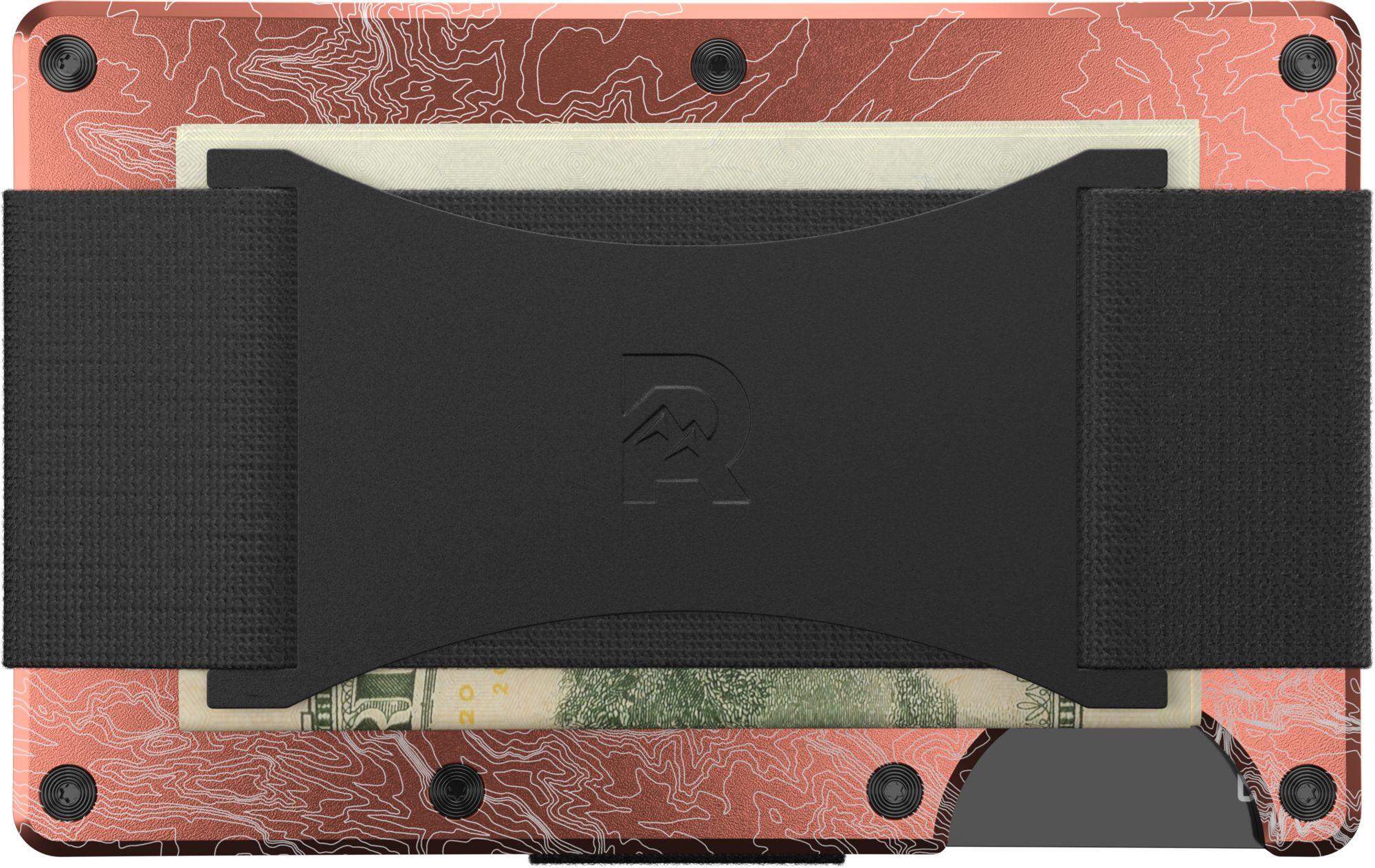 Ridge Wallet Topographic Narrows Wallet with Cash Strap and Money Clip product image