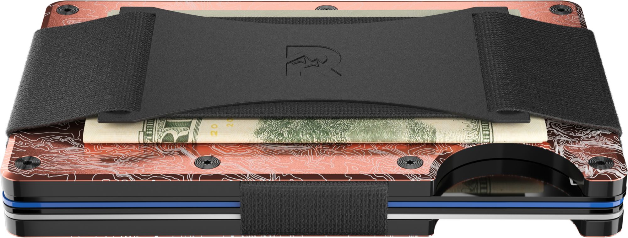 Ridge Wallet Topographic Narrows Wallet with Cash Strap and Money Clip product image