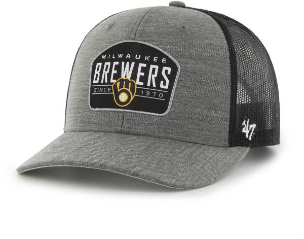 '47 Men's Milwaukee Brewers Charcoal Adjustable Trucker Hat product image