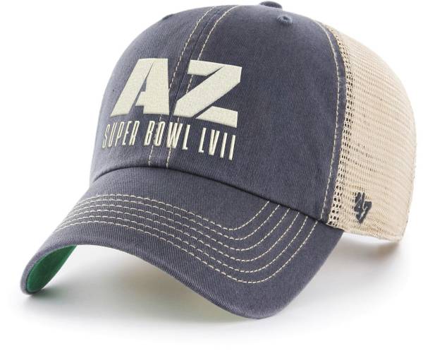 47 Men's Super Bowl LVII Logo Navy Trawler Clean Up Adjustable Hat