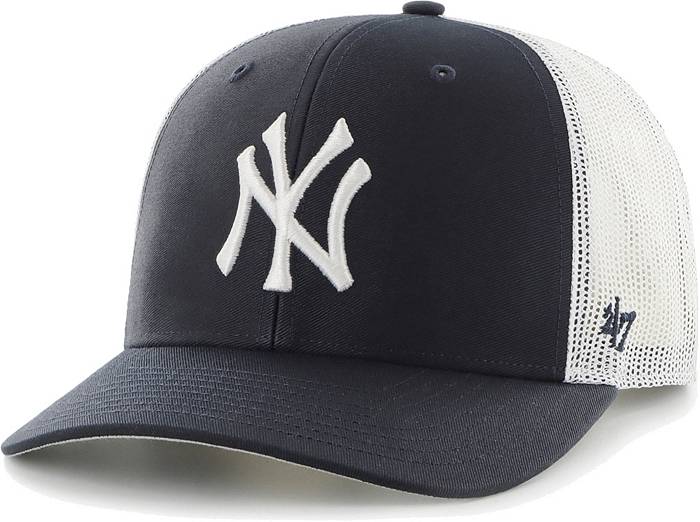 New Era 9FIFTY New York Yankees Trucker Snapback Hat Black White