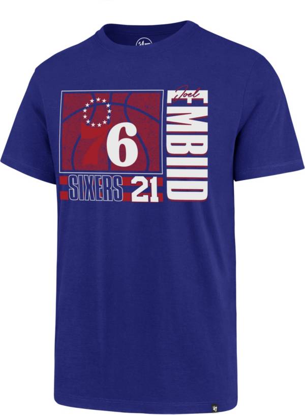 ‘47 Men's Philadelphia 76ers Joel Embiid #21 Royal Super Rival T-Shirt product image