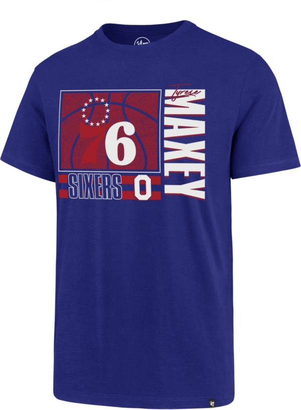â47 Men's Philadelphia 76ers Tyrese Maxey #0 Royal Super Rival T-Shirt | Dick's Sporting Goods