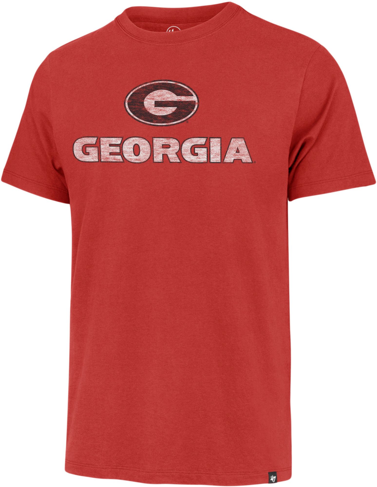 ‘47 Men's Georgia Bulldogs Red Logo Wordmark T-Shirt