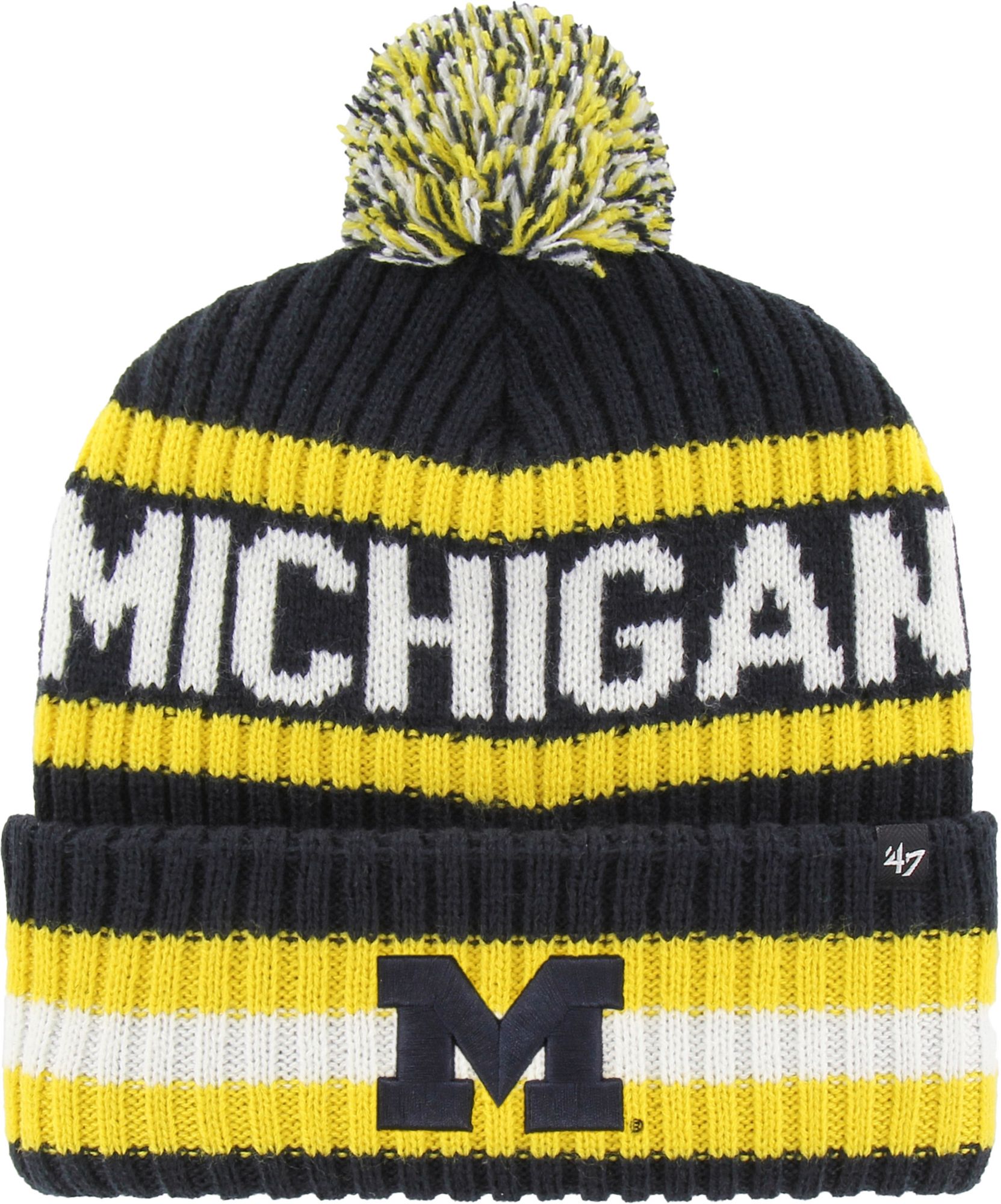 '47 Men's Michigan Wolverines Navy Cuff Knit Hat product image