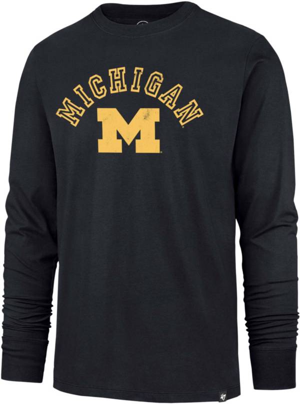 ‘47 Men's Michigan Wolverines Navy Artifact Long Sleeve T-Shirt product image