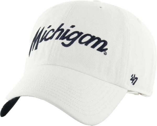 '47 Men's Michigan Wolverines White Crosstown Adjustable Hat product image