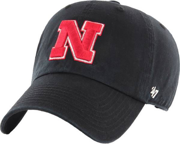 ‘47 Men's Nebraska Cornhuskers Black Clean Up Adjustable Hat product image