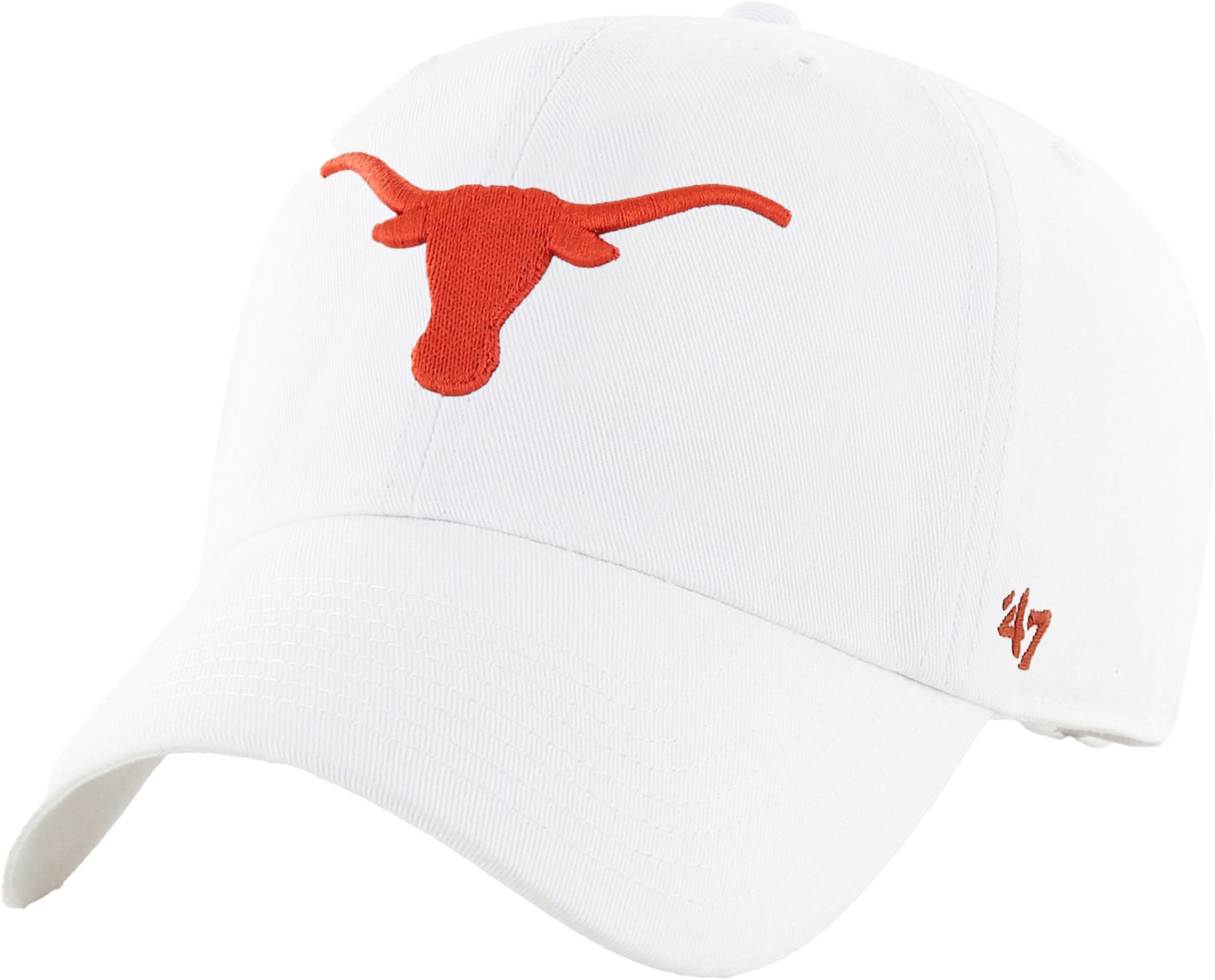 ‘47 Men's Texas Longhorns White Clean Up Adjustable Hat product image