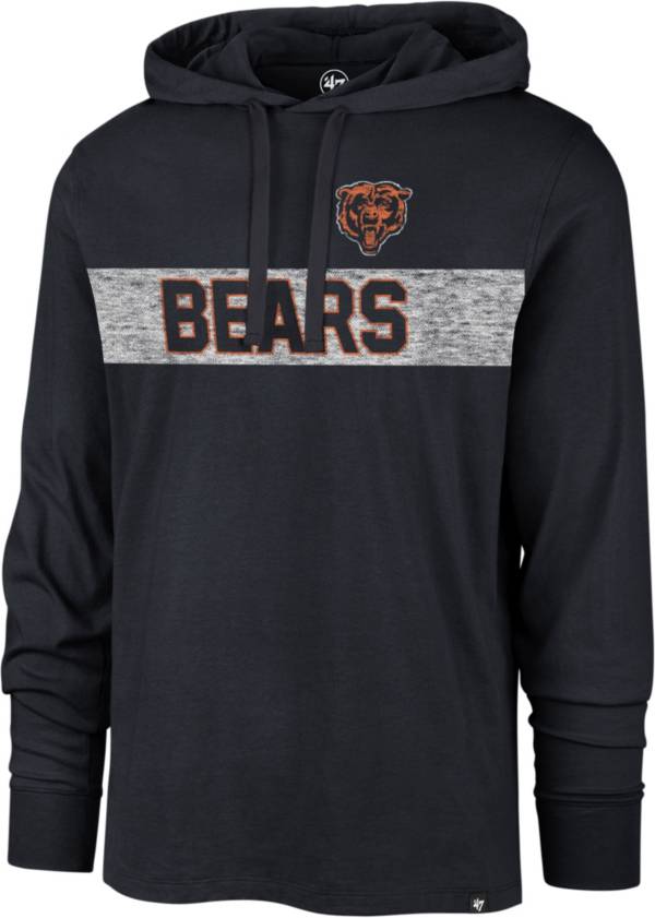 '47 Men's Chicago Bears Field Franklin Navy Long Sleeve Hooded T-Shirt product image