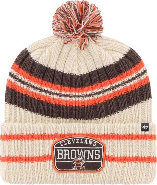 47 Men's Cleveland Browns Hone White Cuffed Beanie product image