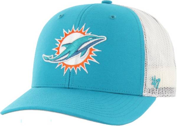 47 Men's Miami Dolphins Logo Blue Adjustable Trucker Hat