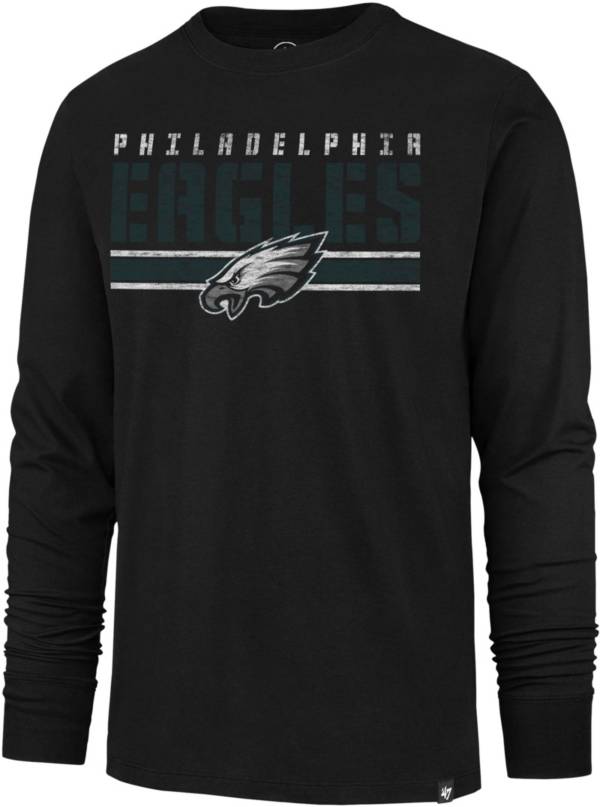 '47 Men's Philadelphia Eagles Logo Wordmark Black Long Sleeve T-Shirt product image