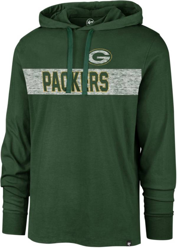 Men's '47 Green Bay Packers Field Franklin Hooded Long Sleeve T-Shirt