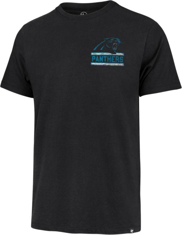 '47 Men's Carolina Panthers Open Field Franklin Black T-Shirt product image