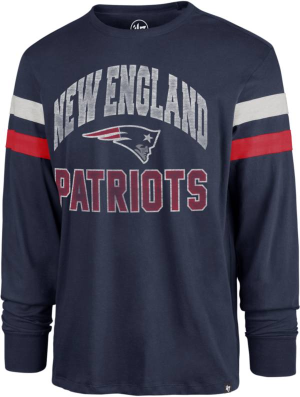 '47 Men's New England Patriots Irving Franklin Navy Long Sleeve T-Shirt product image