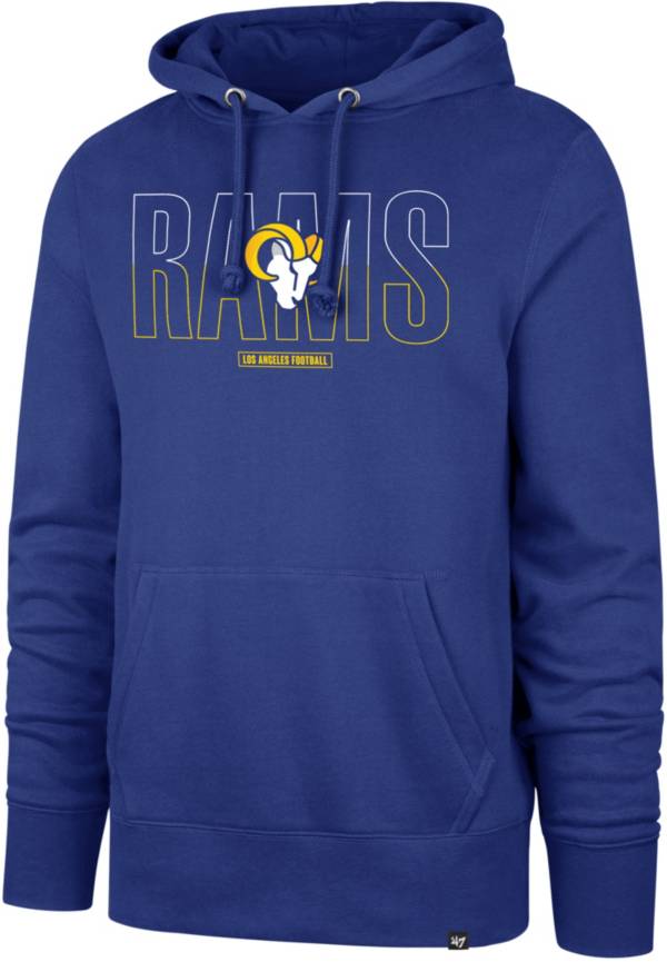 New Era Men's New Era Cream Los Angeles Rams Sideline Chrome Pullover Hoodie