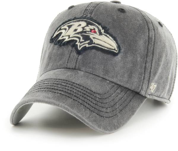 '47 Men's Baltimore Ravens Esker Clean Up Black Adjustable Hat product image