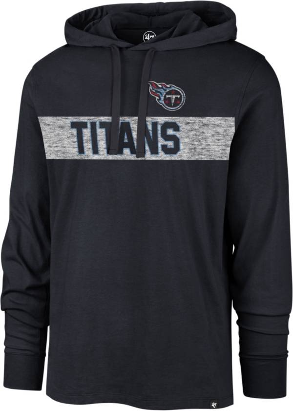 '47 Men's Tennessee Titans Field Franklin Navy Long Sleeve Hooded T-Shirt product image