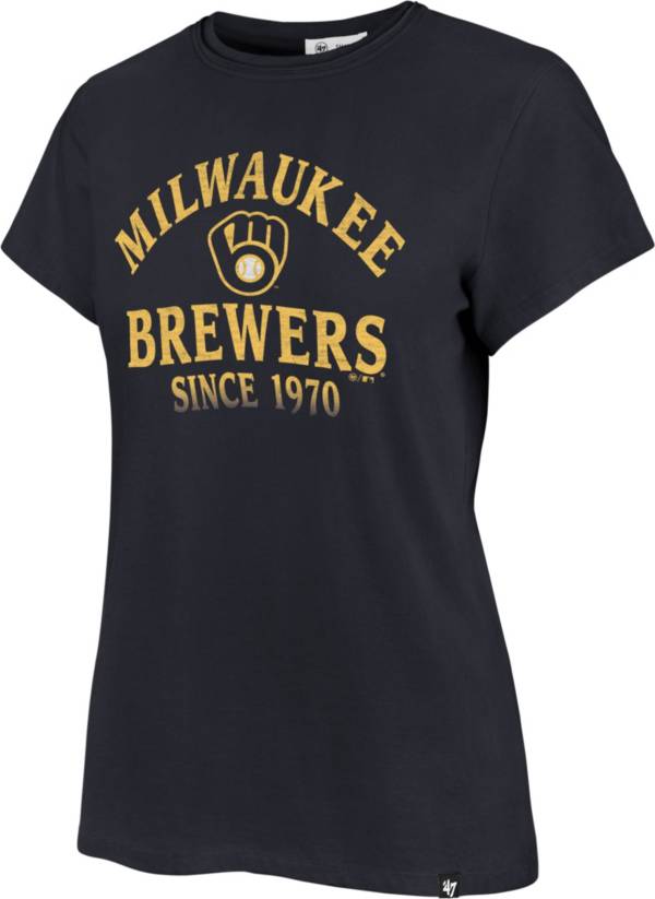 '47 Women's Milwaukee Brewers Blue Fade Frankie T-Shirt product image