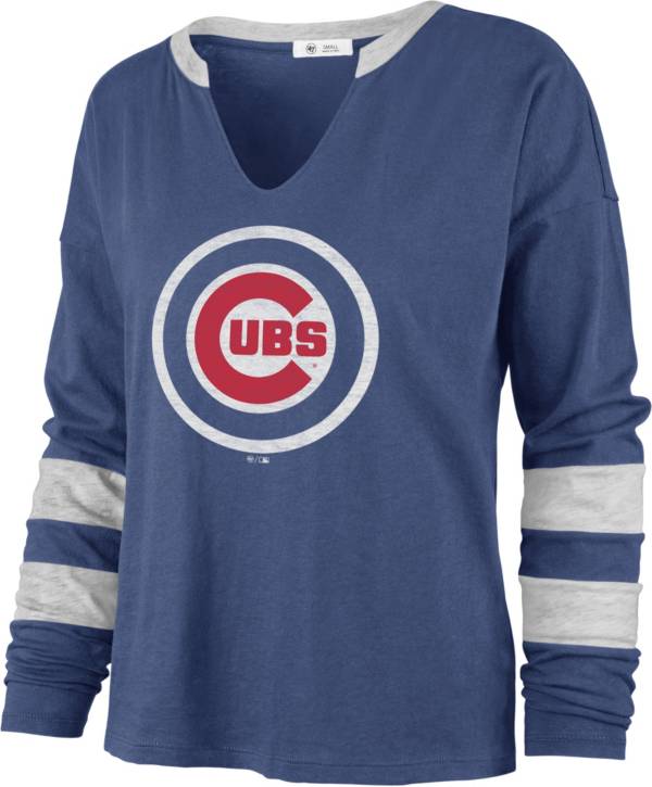 47 Women's Chicago Cubs Blue Celeste Long Sleeve T-Shirt