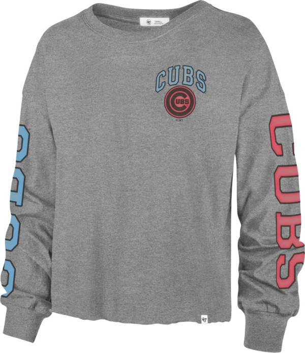 '47 Women's Chicago Cubs Gray Parkway Long Sleeve T-Shirt product image