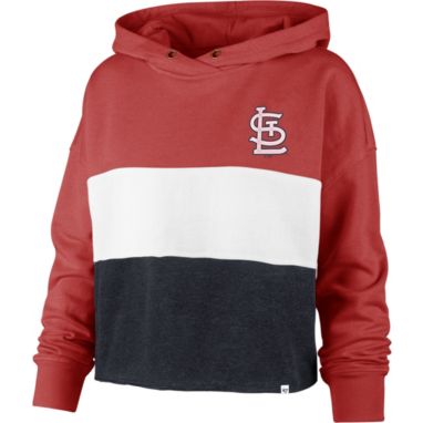 sorry, '47 Women's St. Louis Cardinals Red Lizzy Cut Off Hoodie is currently out of stock