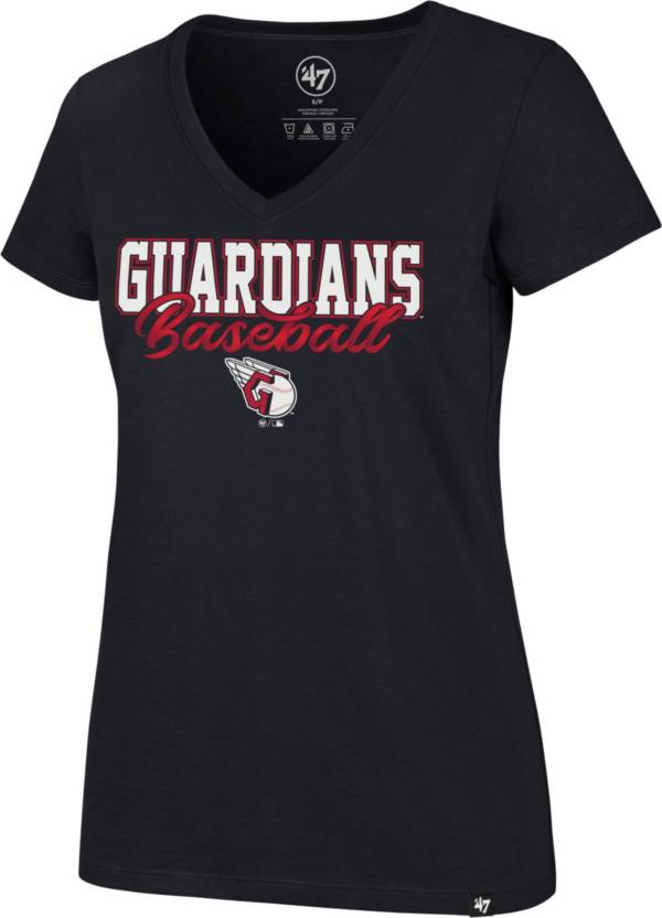 '47 Women's Cleveland Guardians Navy Rival Ribbon V-Neck T-Shirt product image