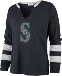 Seattle Mariners '47 Women's Club Courtside Stripe Long Sleeve T-Shirt -  Navy