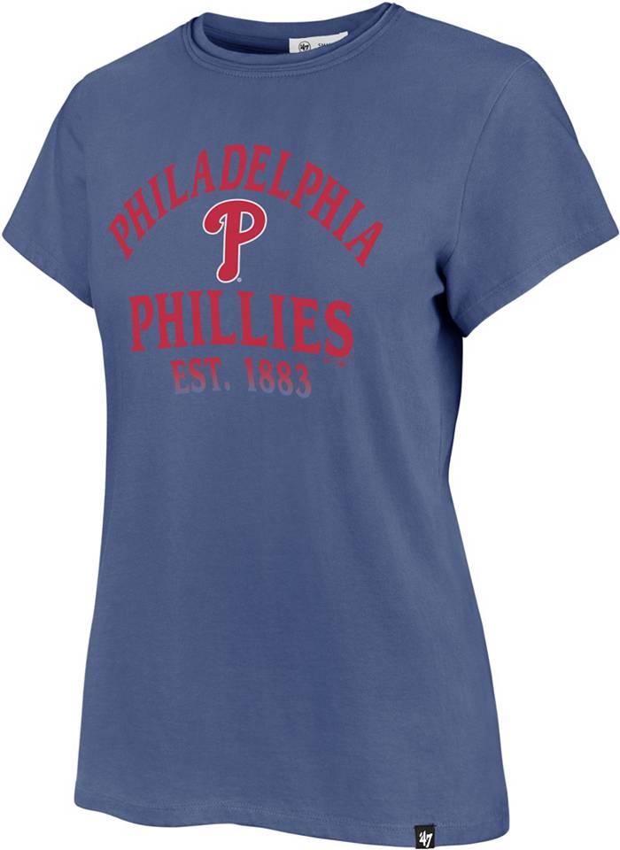 Philadelphia Phillies Womens Ringer T-Shirt - Light Blue