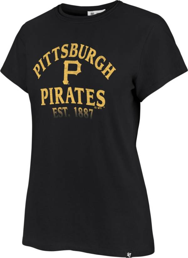 '47 Women's Pittsburgh Pirates Black Glitter Rival V-Neck T-Shirt product image