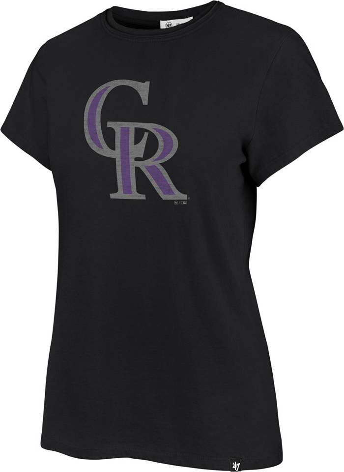 MLB Productions Youth Purple Colorado Rockies Logo T-Shirt Size: 2XL