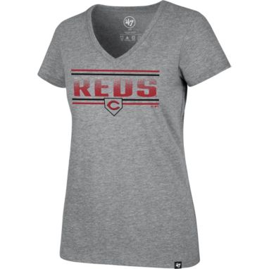 sorry, '47 Women's Cincinnati Reds Gray Dazzle Rival V-Neck T-Shirt is currently out of stock