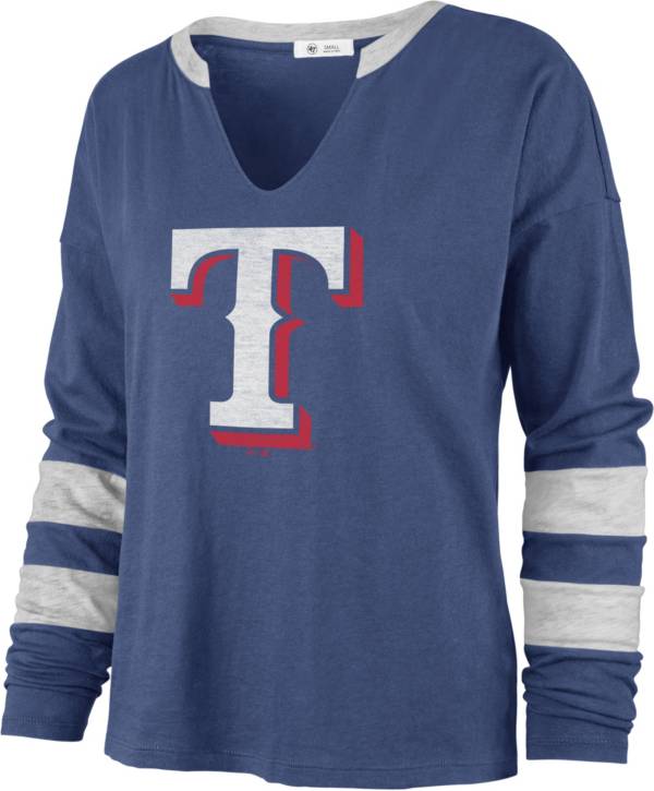 47 Women's Texas Rangers Blue Celeste Long Sleeve T-Shirt