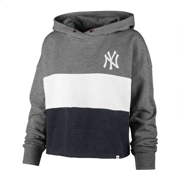 '47 Women's New York Yankees Gray Lizzy Cut Off Hoodie product image